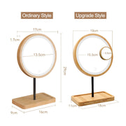 Wooden Desktop LED Makeup Mirror