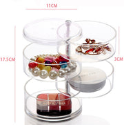 360 Degree Rotation Transparent Cosmetics Organizer