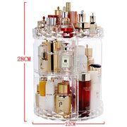 360 Degree Rotation Transparent Cosmetics Organizer