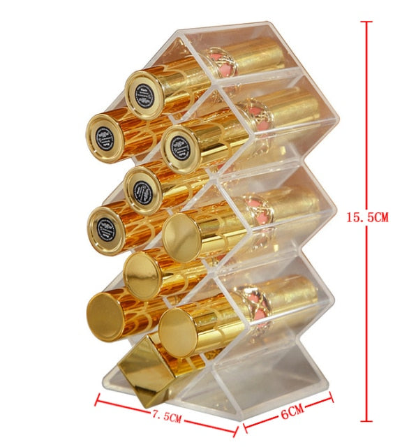 360 Degree Rotation Transparent Cosmetics Organizer