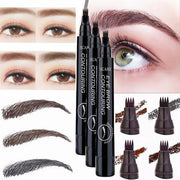 5 Color 4 Forks Eye Brow Pencil Natural Matte Liquid Tint Makeup