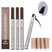 5 Color 4 Forks Eye Brow Pencil Natural Matte Liquid Tint Makeup