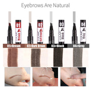 5 Color 4 Forks Eye Brow Pencil Natural Matte Liquid Tint Makeup