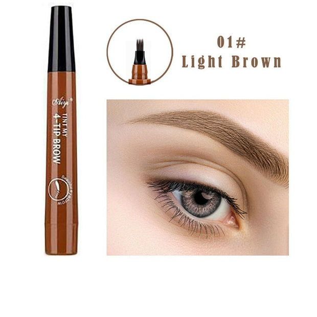 5 Color 4 Forks Eye Brow Pencil Natural Matte Liquid Tint Makeup