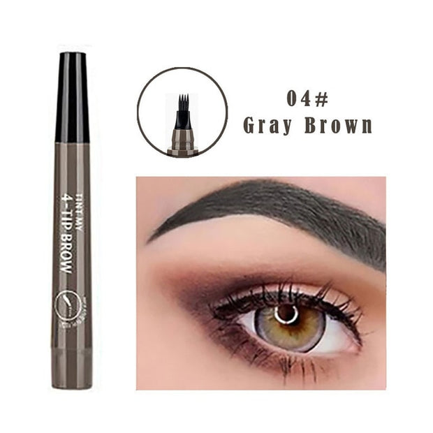 5 Color 4 Forks Eye Brow Pencil Natural Matte Liquid Tint Makeup