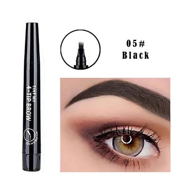 5 Color 4 Forks Eye Brow Pencil Natural Matte Liquid Tint Makeup