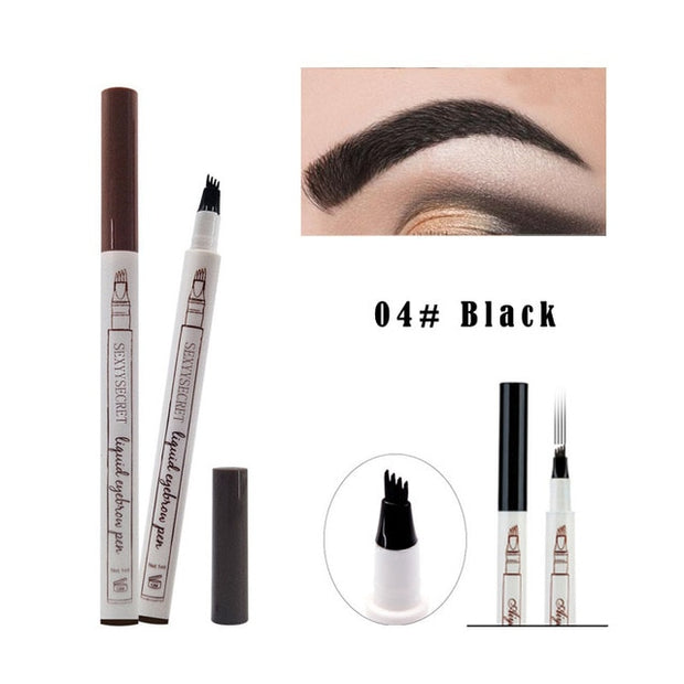 5 Color 4 Forks Eye Brow Pencil Natural Matte Liquid Tint Makeup