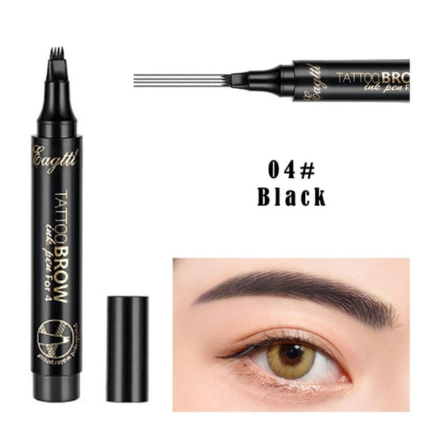 5 Color 4 Forks Eye Brow Pencil Natural Matte Liquid Tint Makeup