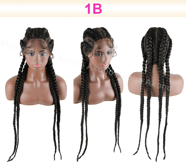 Box Braid Synthetic Lace Front Wigs