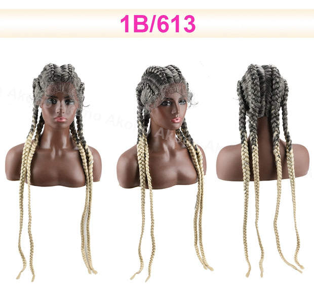 Box Braid Synthetic Lace Front Wigs