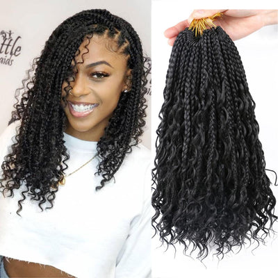 Box Braids Crochet Hair With Curly Ends