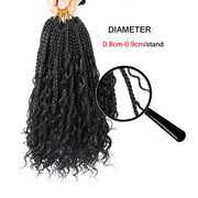 Box Braids Crochet Hair With Curly Ends
