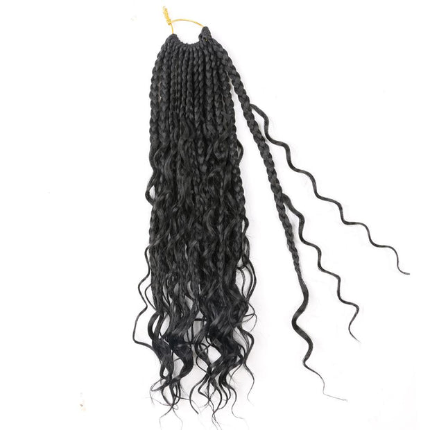 Box Braids Crochet Hair With Curly Ends