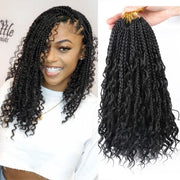 Box Braids Crochet Hair With Curly Ends