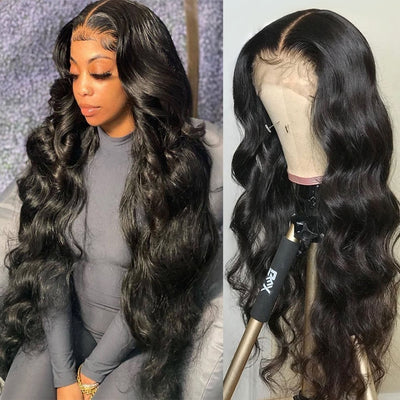 Body Wave Lace Front Human Hair Pre Plucked Wigs (150 Density)