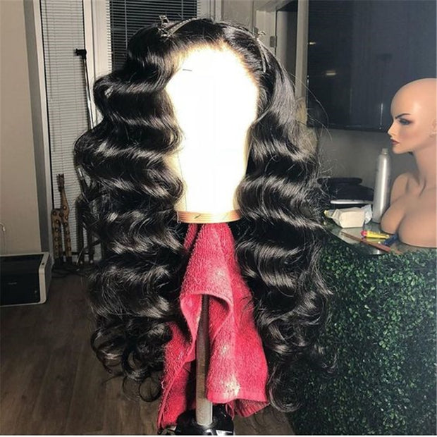 Natural/Highlight Loose Deep Wave Wig