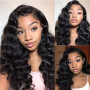Natural/Highlight Loose Deep Wave Wig