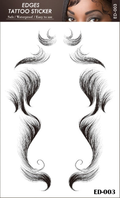 Baby Hair Tattoo Sticker 15 Styles