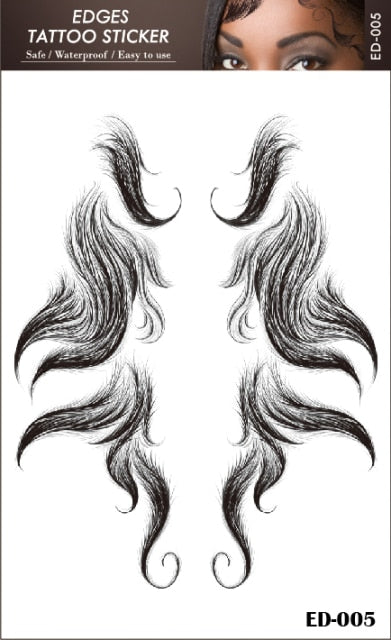 Baby Hair Tattoo Sticker 15 Styles