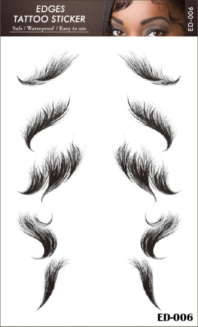 Baby Hair Tattoo Sticker 15 Styles