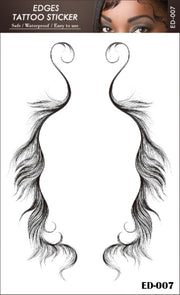 Baby Hair Tattoo Sticker 15 Styles
