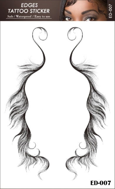 Baby Hair Tattoo Sticker 15 Styles