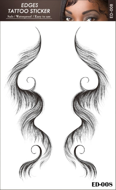Baby Hair Tattoo Sticker 15 Styles