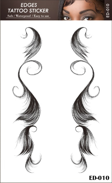 Baby Hair Tattoo Sticker 15 Styles