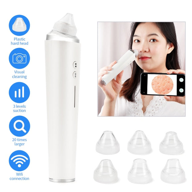 Visual Blackhead Vacuum Suction with Microscope Camera