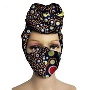 New 2 Pieces Set African Head Wrap Turban