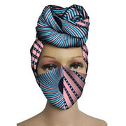 New 2 Pieces Set African Head Wrap Turban