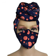 New 2 Pieces Set African Head Wrap Turban
