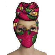 New 2 Pieces Set African Head Wrap Turban