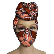 New 2 Pieces Set African Head Wrap Turban