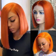 Honey Blond Short Lace Front Bob Wig