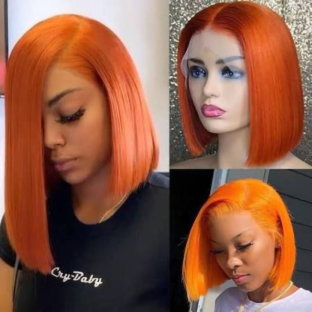Honey Blond Short Lace Front Bob Wig