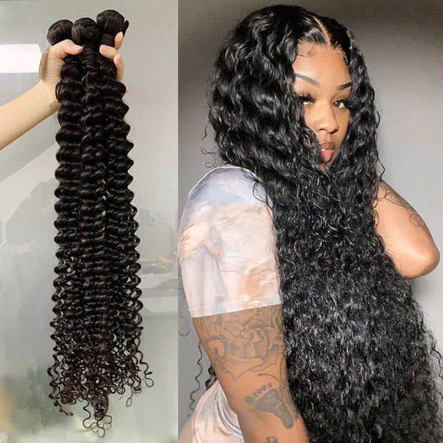 Deep Water Wave Curly Hair Bundles
