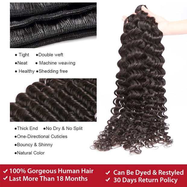 Deep Water Wave Curly Hair Bundles