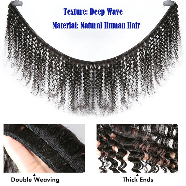 Deep Water Wave Curly Hair Bundles