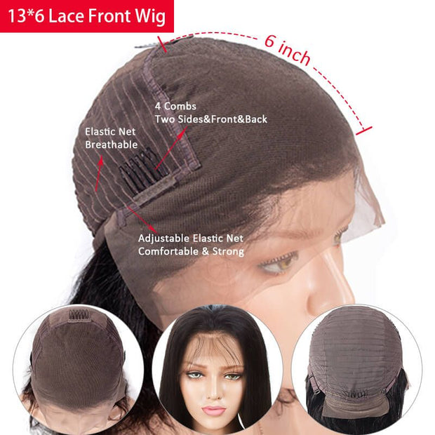 Bone Straight Lace Front HD Human Hair Wigs