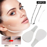 40Pcs/Set Face Lift Stickers V-Shape Adhesive Tape