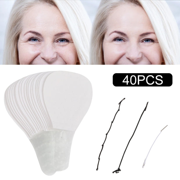 40Pcs/Set Face Lift Stickers V-Shape Adhesive Tape