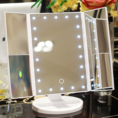 Magnifying 3 Folding LED Makeup Mirror