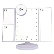 Magnifying 3 Folding LED Makeup Mirror