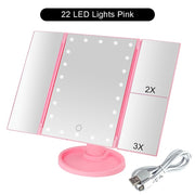 Magnifying 3 Folding LED Makeup Mirror