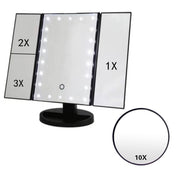 Magnifying 3 Folding LED Makeup Mirror