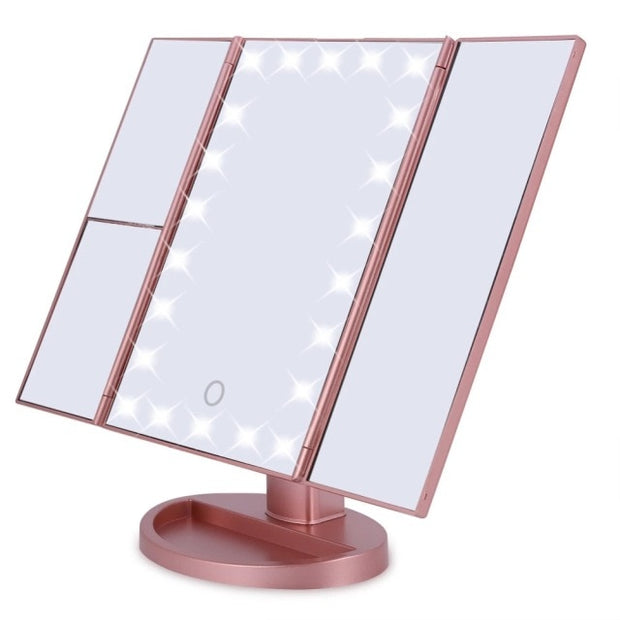 Magnifying 3 Folding LED Makeup Mirror