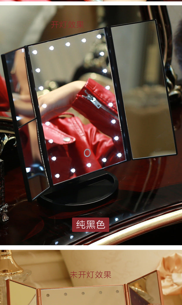 Magnifying 3 Folding LED Makeup Mirror