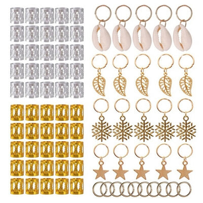 80pcs Gold Hair Braid Dreadlocks