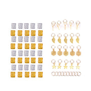 80pcs Gold Hair Braid Dreadlocks